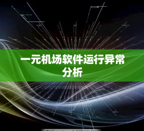 一元机场软件运行异常分析 一元机场软件运行异常分析