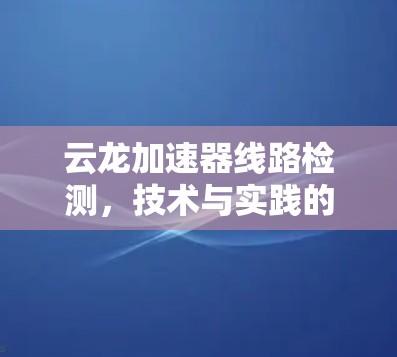 云龙加速器线路检测，技术与实践的融合