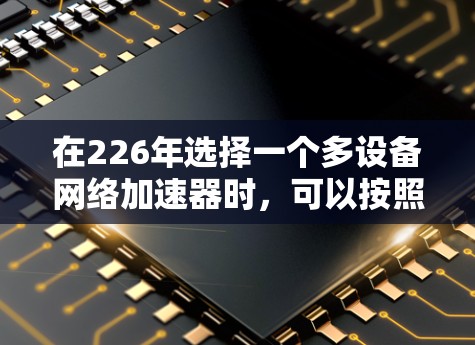在226年选择一个多设备网络加速器时,可以按照以下步骤进行